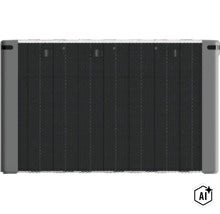 Elektrischer Konvektor mit Gitterfront zur Wandmontage oder als Standgerät (Image AI modified or generated)