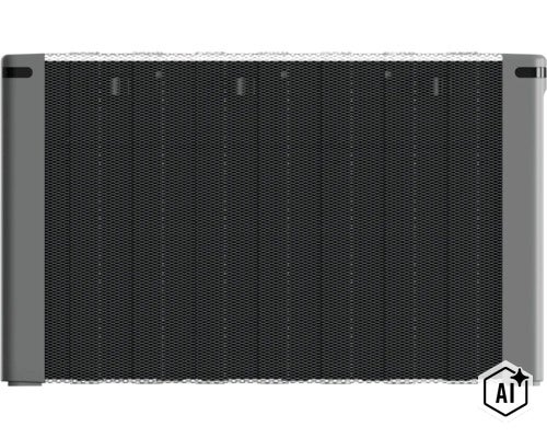 Elektrischer Konvektor mit Gitterfront zur Wandmontage oder als Standgerät (Image AI modified or generated)