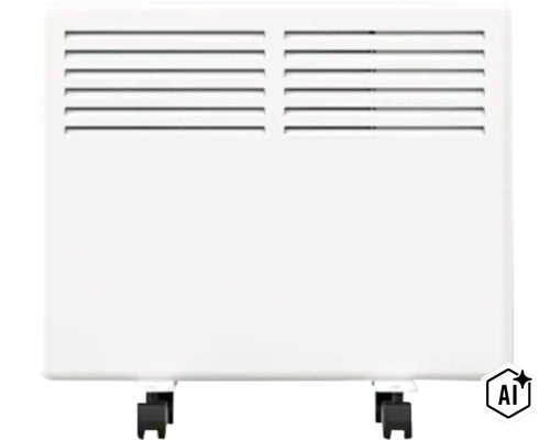 Elektrischer Konvektor mit Lüftungsschlitzen und Standfüßen zur Raumbeheizung (Image AI modified or generated)