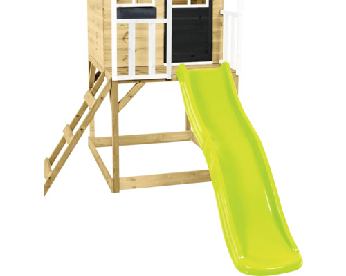 Spielturm mit Rutsche und Leiter aus Holz