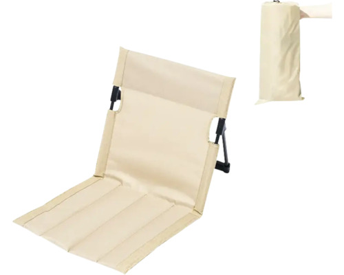 Chaise de plage avec revêtement en textile et sac de transport