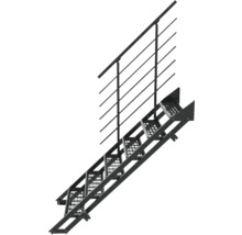 Stahltreppe mit Geländer