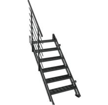 Metalltreppe mit Handlauf für den Aussenbereich