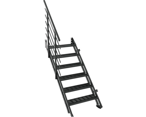 Metalltreppe mit Handlauf für den Aussenbereich