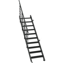 Metalltreppe mit Geländer für den Aussenbereich