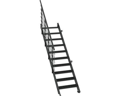 Metalltreppe mit Geländer für den Aussenbereich