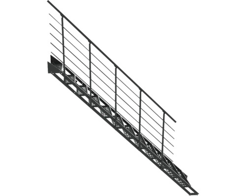 Stahltreppe mit Geländer für den Aussenbereich