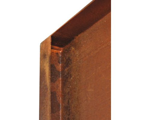 Gros plan d'une poutre en acier rouillée.