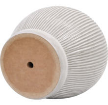 Keramikblumentopf mit Rillenmuster und Entwässerungsloch