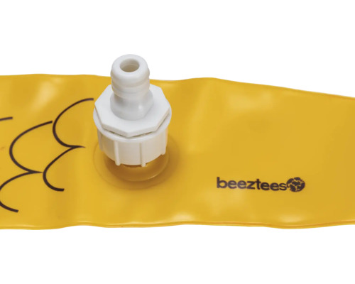 Logo Beetztees sur produit jaune