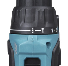 Vue détaillée d'une perceuse-visseuse sans fil avec symboles de perçage et de vissage