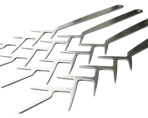 Plusieurs brochettes de barbecue en acier inoxydable