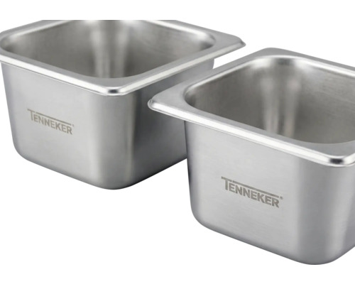 Deux récipients en acier inoxydable de la marque Tenneker