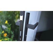 Garniture de porte avec serrure et poignée