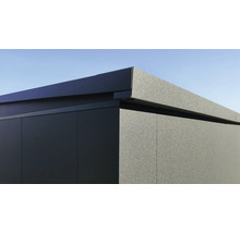 Vue détaillée d'une remise avec une finition mate