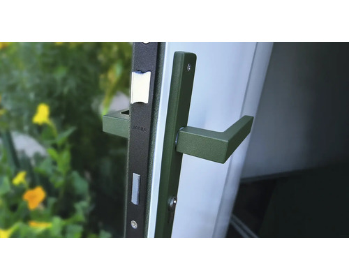 Garniture de porte avec serrure et poignée de porte