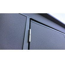 Vue détaillée d'une armoire métallique avec charnière