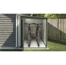 Box à vélos en métal avec deux vélos