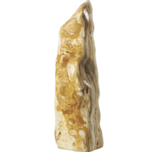 Monolith aus Naturstein, Dekorationsstein für Garten und Innenbereich mit natürlicher Maserung.