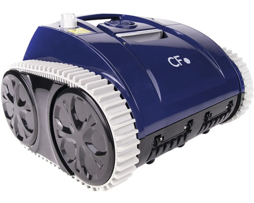 Robot de nettoyage de piscine bleu avec chenilles