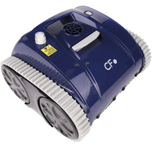 Robot de nettoyage de piscine bleu avec entraînement à chenilles