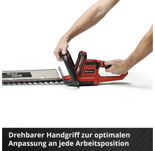 Einhell Akku Heckenschere mit drehbarem Handgriff in Anwendung