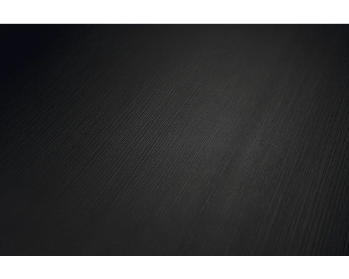 Gros plan sur une surface noire avec une texture de grain de bois fine et linéaire.