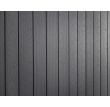 Façade en plastique grise aspect bois