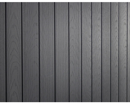 Façade en plastique grise aspect bois