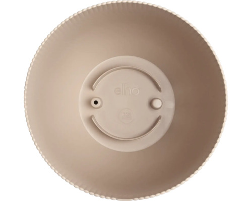 Coupe à plantes Elho en plastique beige, vue de dessus.