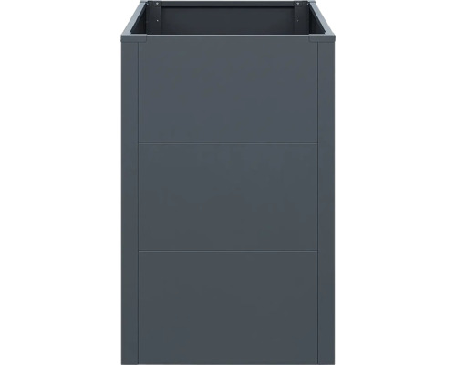 Meuble bas gris foncé avec trois panneaux de façade pour cuisine ou salle de bain.