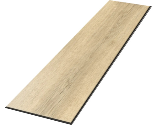 Einzelne Vinyl- oder Laminatdiele mit Holzmaserung in Eichenoptik.