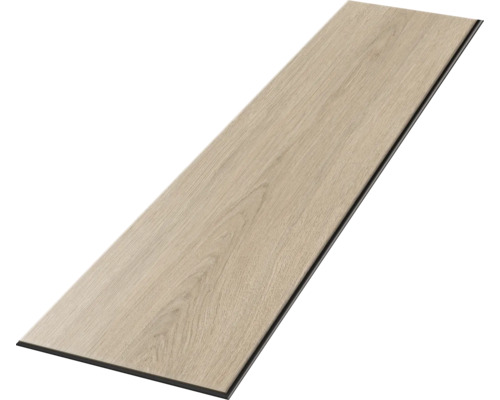 Lame de sol individuelle aspect chêne clair avec veinage du bois structuré.