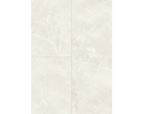 Carrelage de sol aspect marbre avec veinage discret.