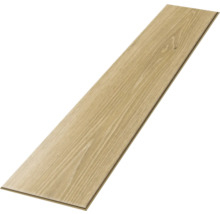 Einzelne Bodenplanke mit Holzmaserung in Eichenoptik.