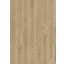 Hellbrauner Bodenbelag in Holzoptik Eiche mit natürlicher Maserung und sichtbaren Astlöchern.