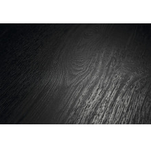 Gros plan d une surface de sol foncée avec une structure en bois, un grain visible et des nœuds.