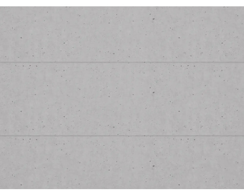 Panneau mural ou papier peint aspect béton gris avec joints horizontaux et surface texturée.