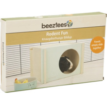 Maisonnette en bois Beeztees Bildup pour rongeurs avec système de panneaux coulissants.