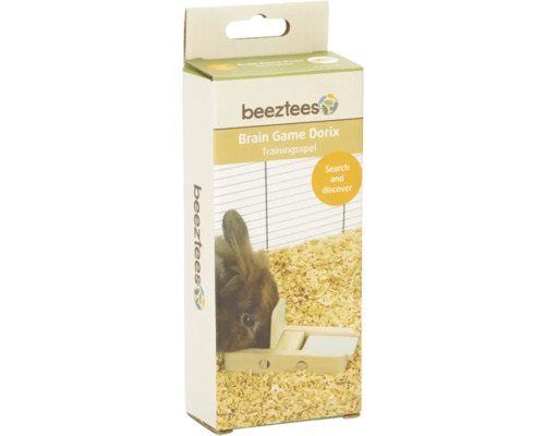 Beeztees Intelligenzspielzeug Dorix für Nagetiere und Kaninchen aus Holz.