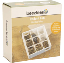 Beeztees Nager-Labyrinth Cleo aus weißem Holz mit mehreren Kammern für Hamster und Kleintiere.