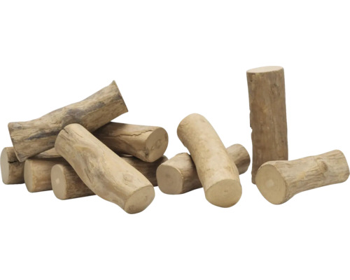 Keramik-Holzscheite für Kamine in Holzoptik.
