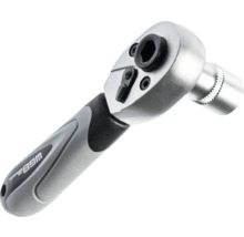 Mini-cliquet WGB avec poignée ergonomique et porte-embout pour embouts hexagonaux.