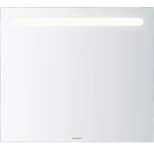 Rechteckiger Duravit Wandspiegel mit integrierter LED Beleuchtung oben für das Badezimmer.