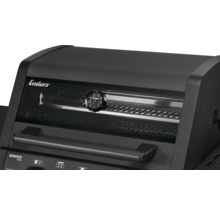 Couvercle de barbecue à gaz Enders Monroe Pro avec fenêtre de visualisation et thermomètre intégré.