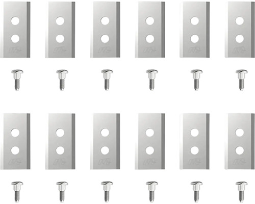Kit de lames de rechange pour robot tondeuse, 12 lames en acier et 12 vis.