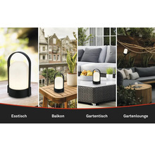 Lampe de table LED portable pour l'extérieur, comme la table à manger, le balcon, la table de jardin et le salon de jardin.