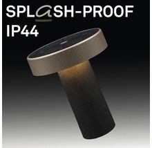 Lampe d'extérieur résistante aux projections d'eau avec protection IP44.