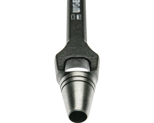 WGB Henkeleisen mit 10 Millimeter Durchmesser aus Stahl mit schwarzem Schaft und Auswurföffnung.