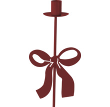 Kerzenstecker aus Metall mit Schleifenmotiv